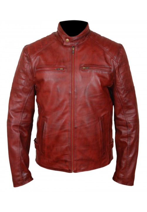 Men's Maroon Waxed Jacket